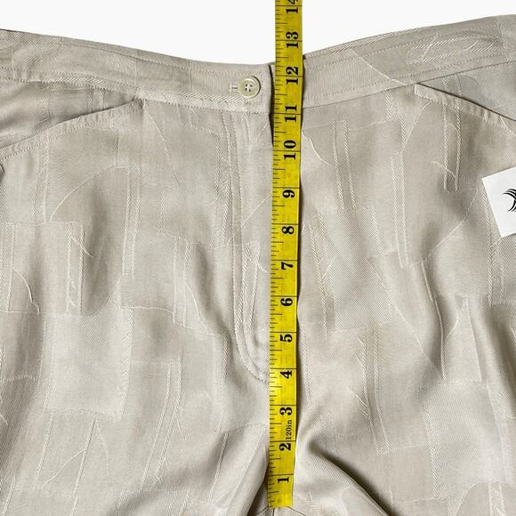 Westbound Dress Pants Size 14 Abstract Weave Pattern Tencel Fabric Beige Career - Picture 11 of 14